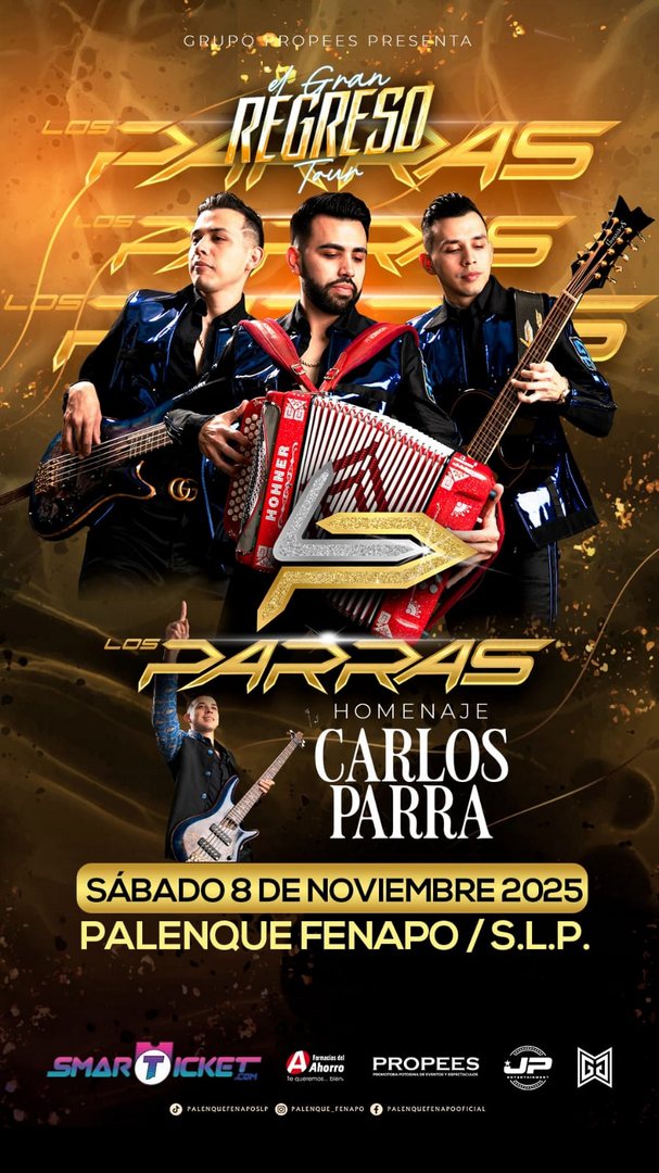 LOS PARRAS LLEGAN A SAN LUIS CON “EL GRAN REGRESO TOUR”